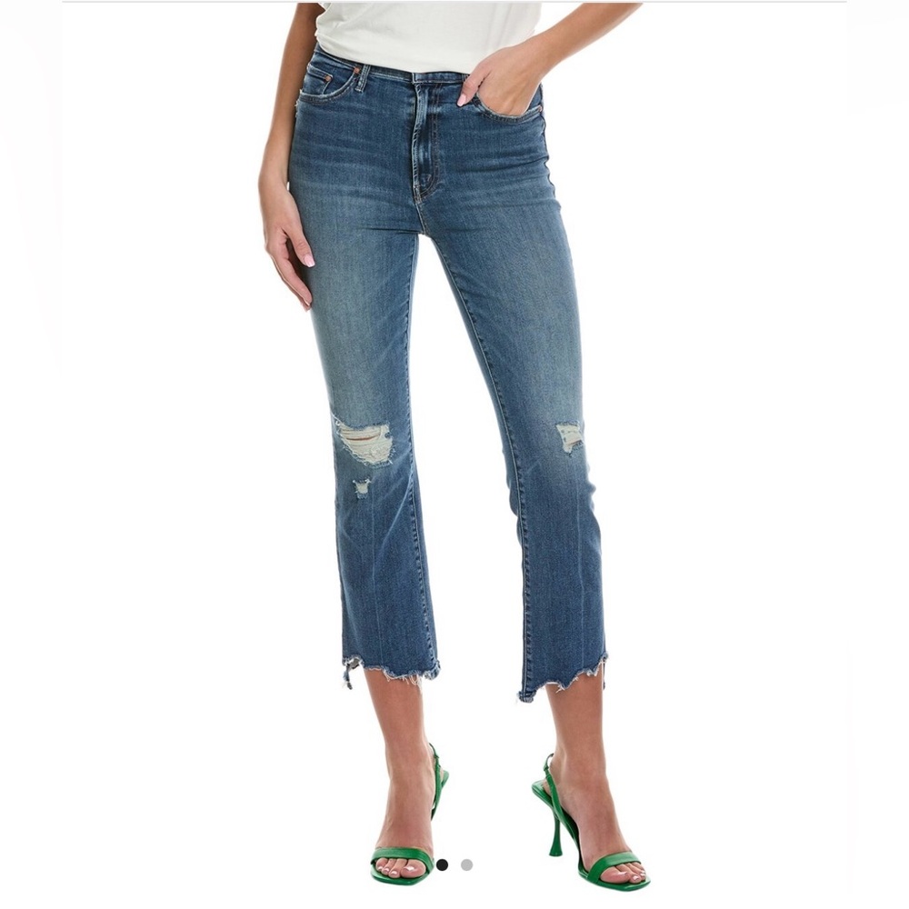 Mother Insider crop step chew in Dancing on Coals. Size 25.